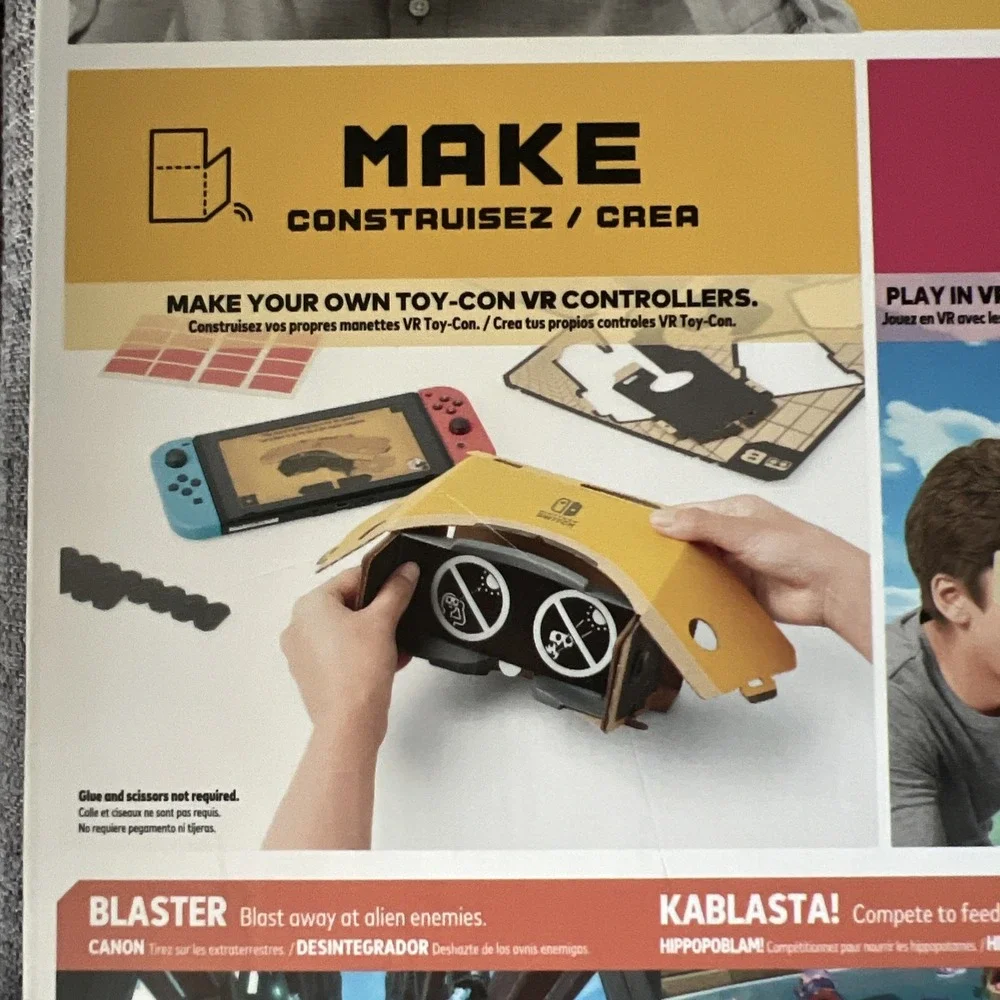 Set Of 2 Nintendo Labo Toy-Con 02 Robot Kit & Con 04 VR Kit Make Play Discover
